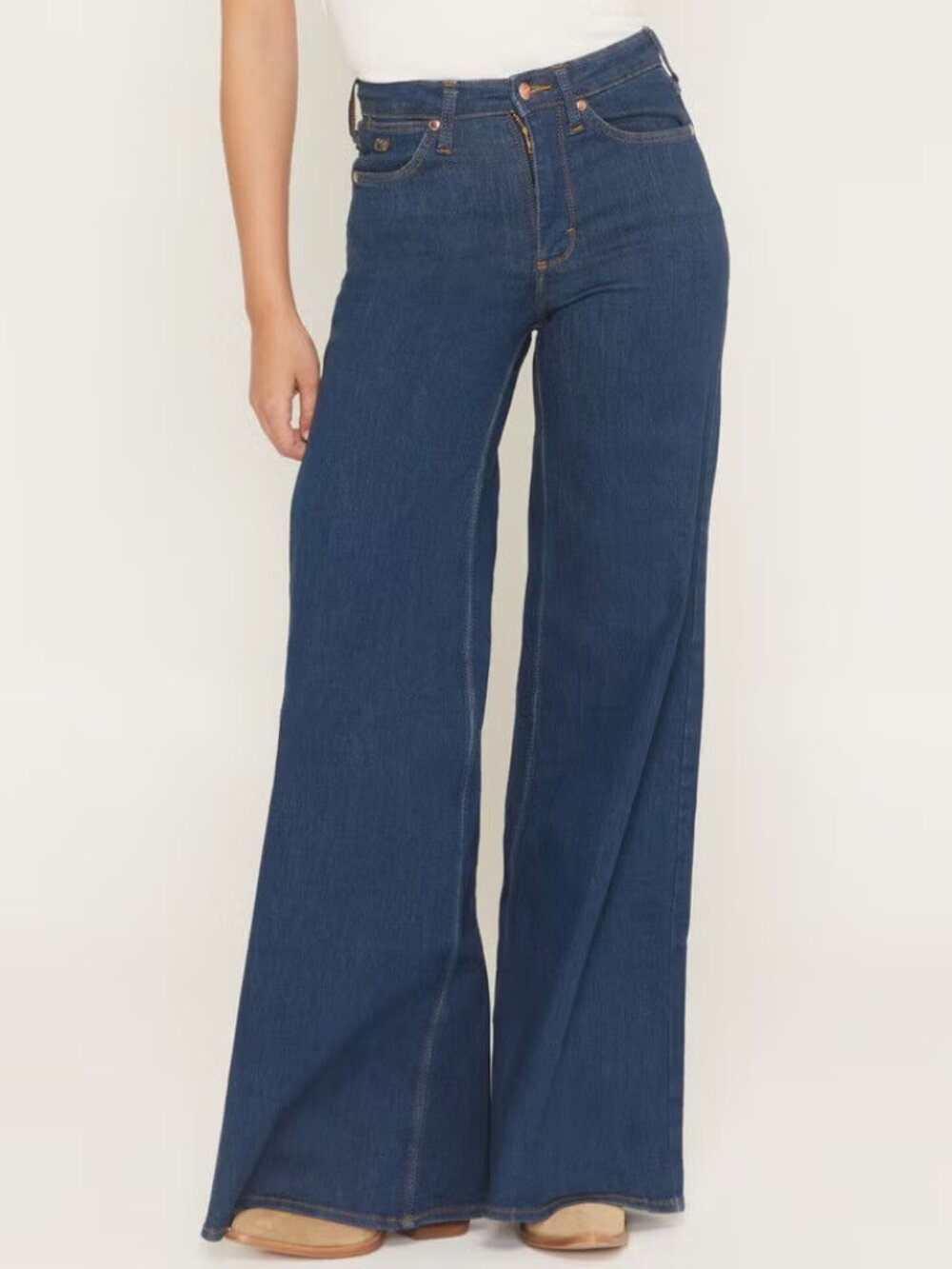 Wrangler x Lainey Wilson Cheeky Wide Leg Jeans Womens 25x34 Blue NEW